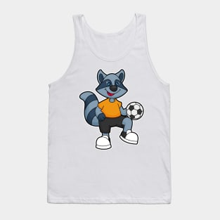 Racoon as Soccer player with Soccer ball Tank Top